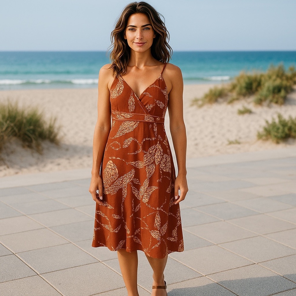 NWT Band of Gypsies (Band of the Free) Hi Low Wrap Sun Dress in Rust Size XS